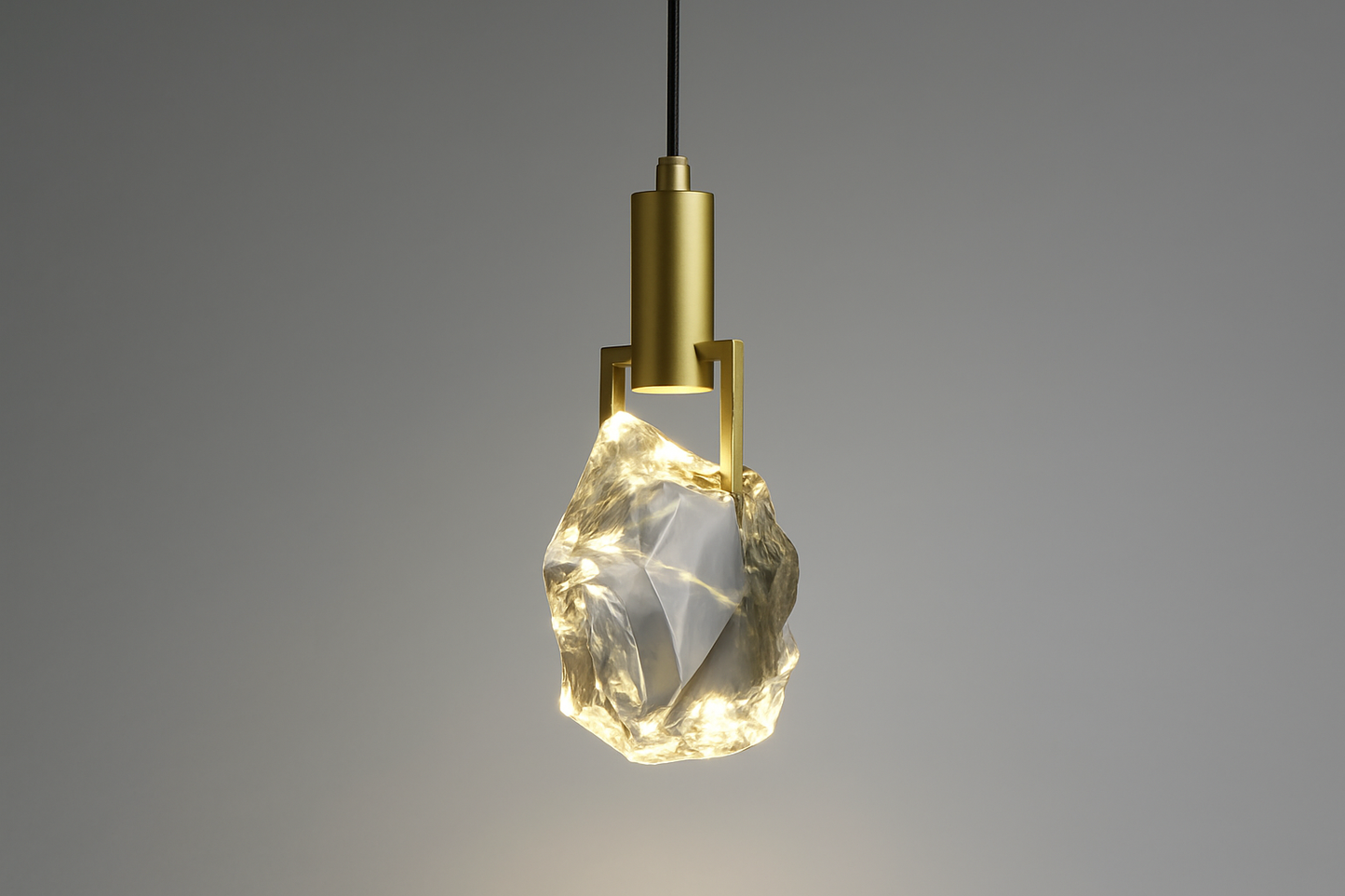 Premium crystal pendant with gradient background