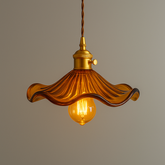Japanese Vintage Glass Pendant Light