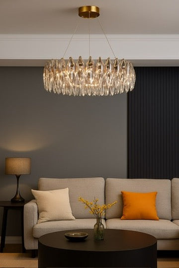 Crystal LED Chandelier - Luxury Modern Living Room Light