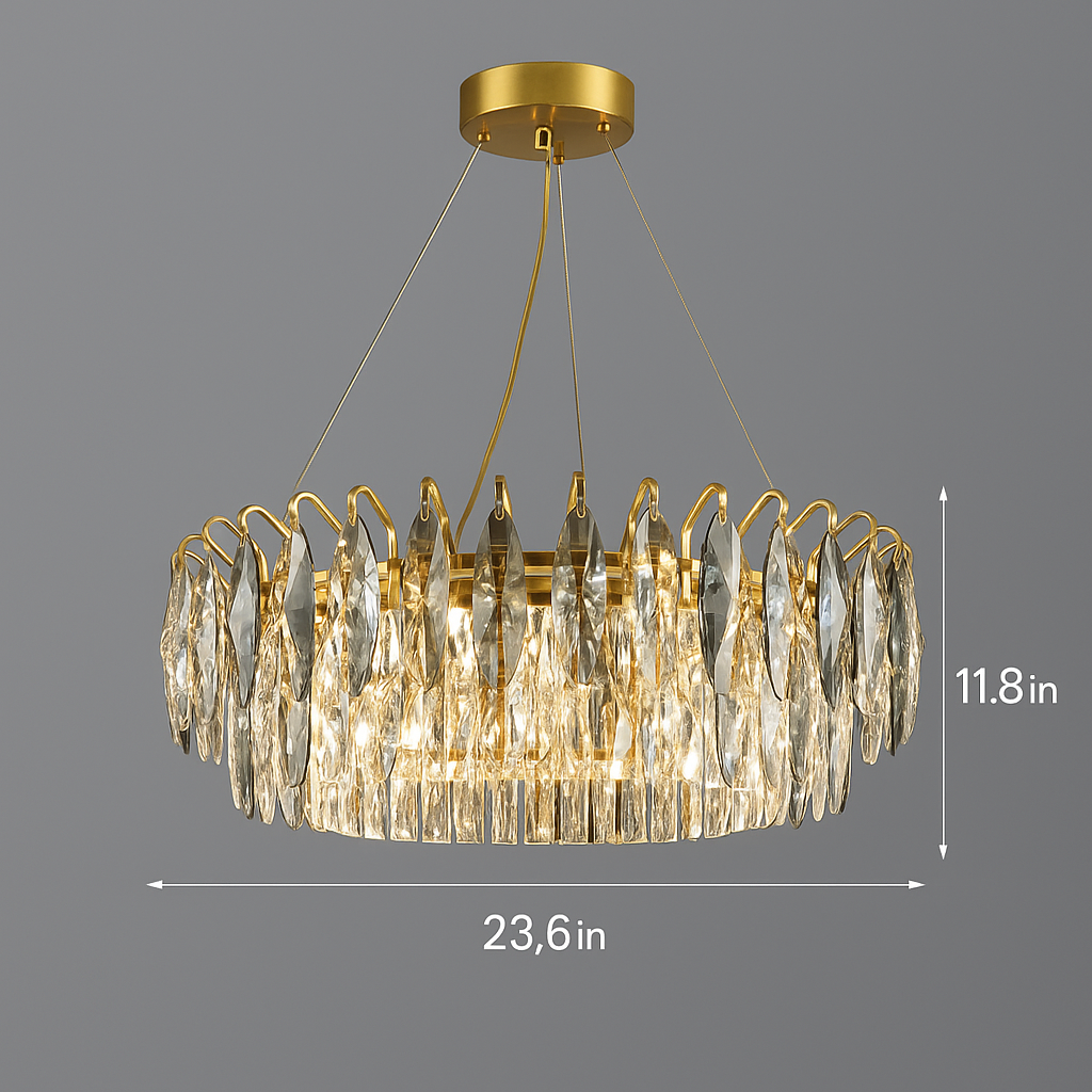 Crystal LED Chandelier - Luxury Modern Living Room Light