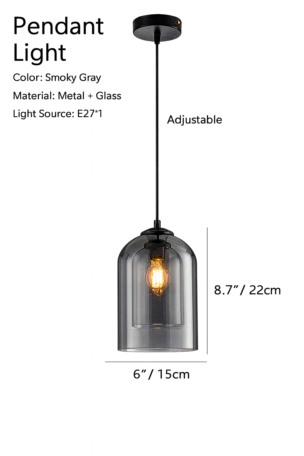 Minimalist Glass Pendant Light