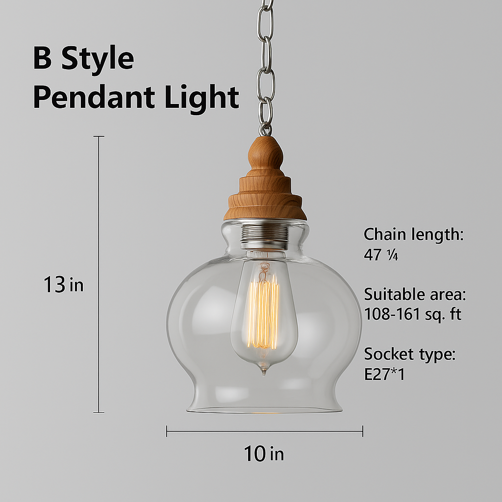 Rustic Glass Pendant - Nordic Luxury Lighting