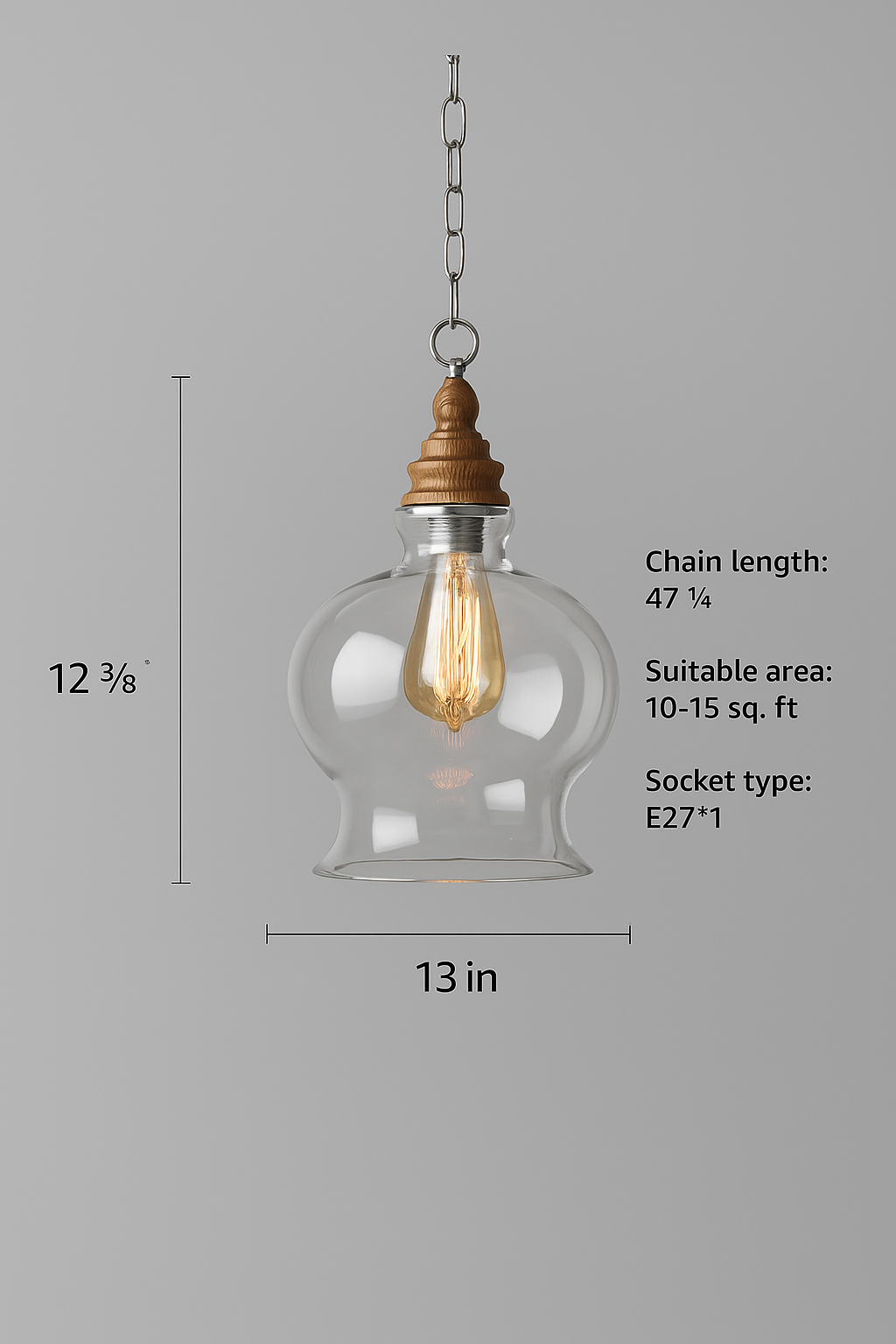 Rustic Glass Pendant - Nordic Luxury Lighting