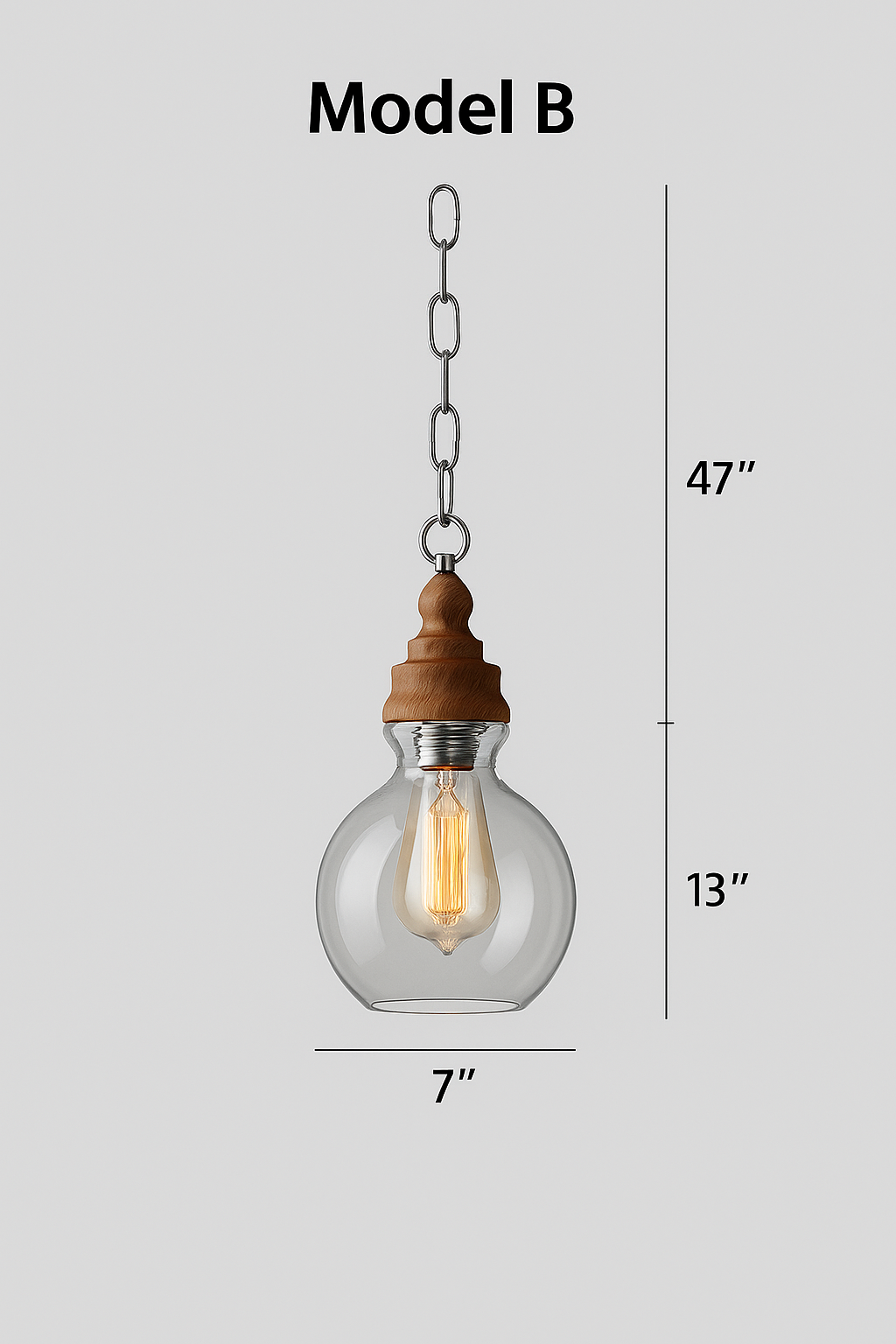 Rustic Glass Pendant - Nordic Luxury Lighting