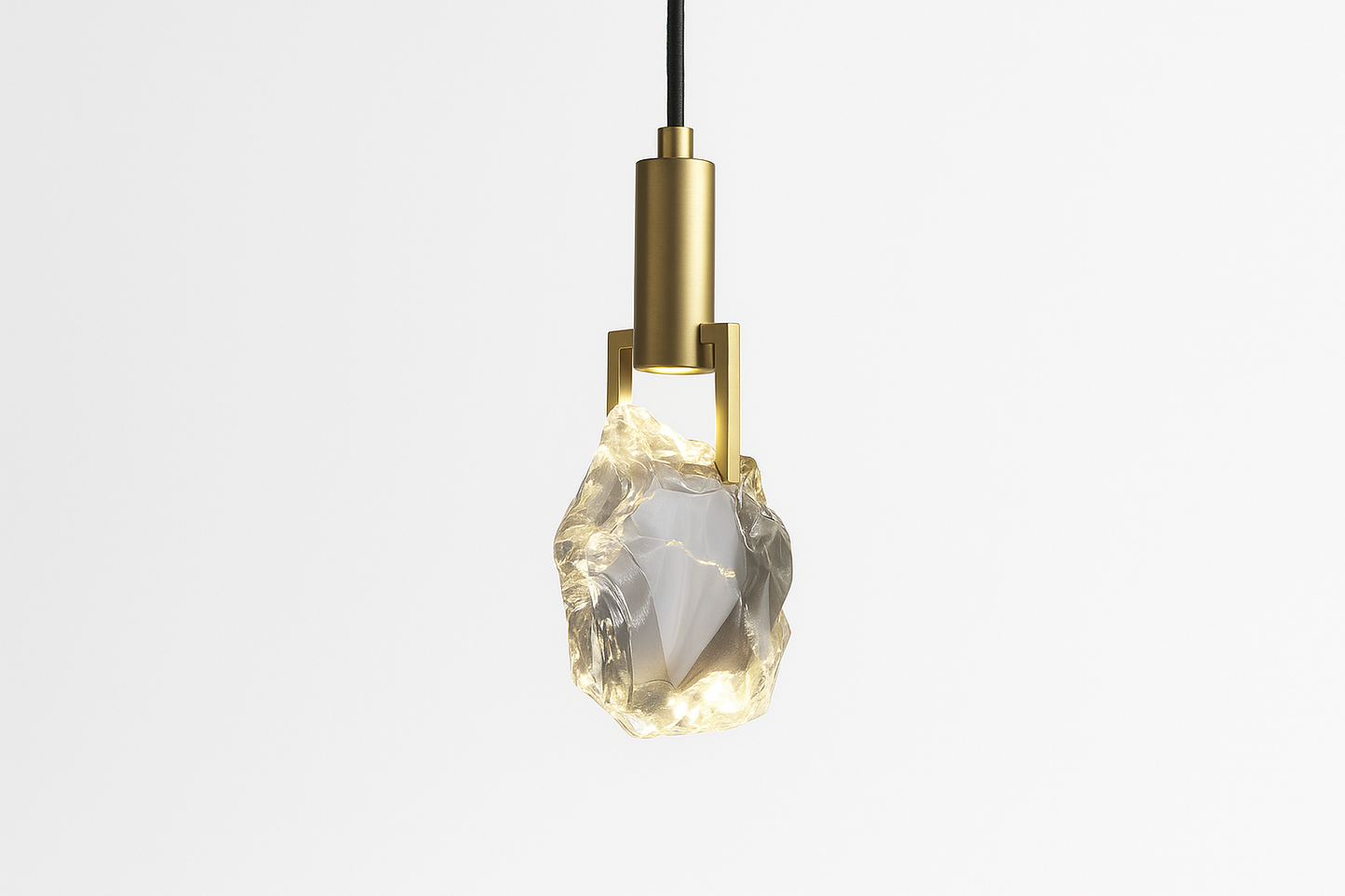 Elegant single crystal pendant light
